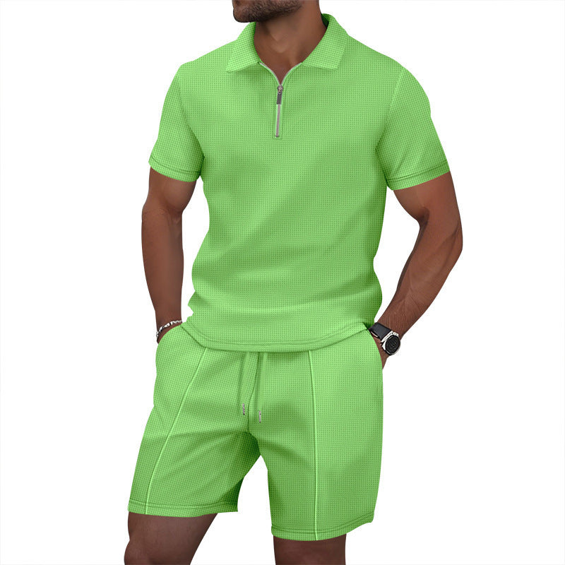 Casual Shorts & Polo Tee Set