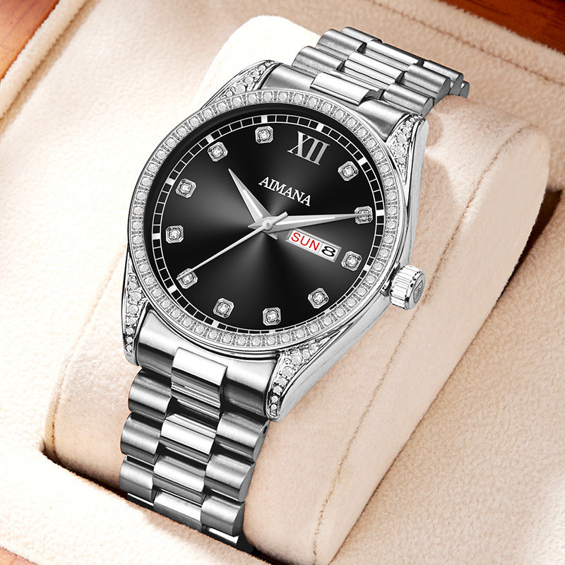 Luxus-Uhr im Designer-Stil mit Diamantzifferblatt (Designer Luxury Watch with Diamond Dial)