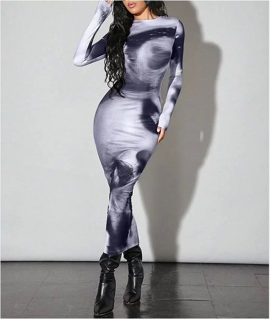 Long Sleeve Bodycon Dress (Eng Anliegendes Kleid)