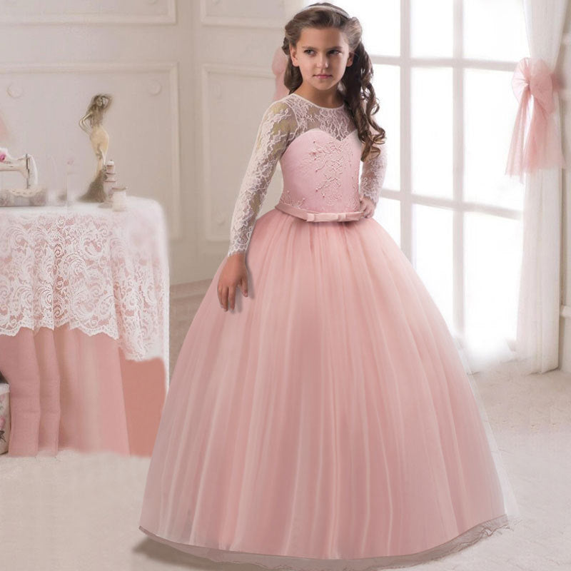 Elegant Kids’ Dress – Long Flower Girl Outfit (Elegantes Kinderkleid – Festliches Blumenmädchen-Kleid)