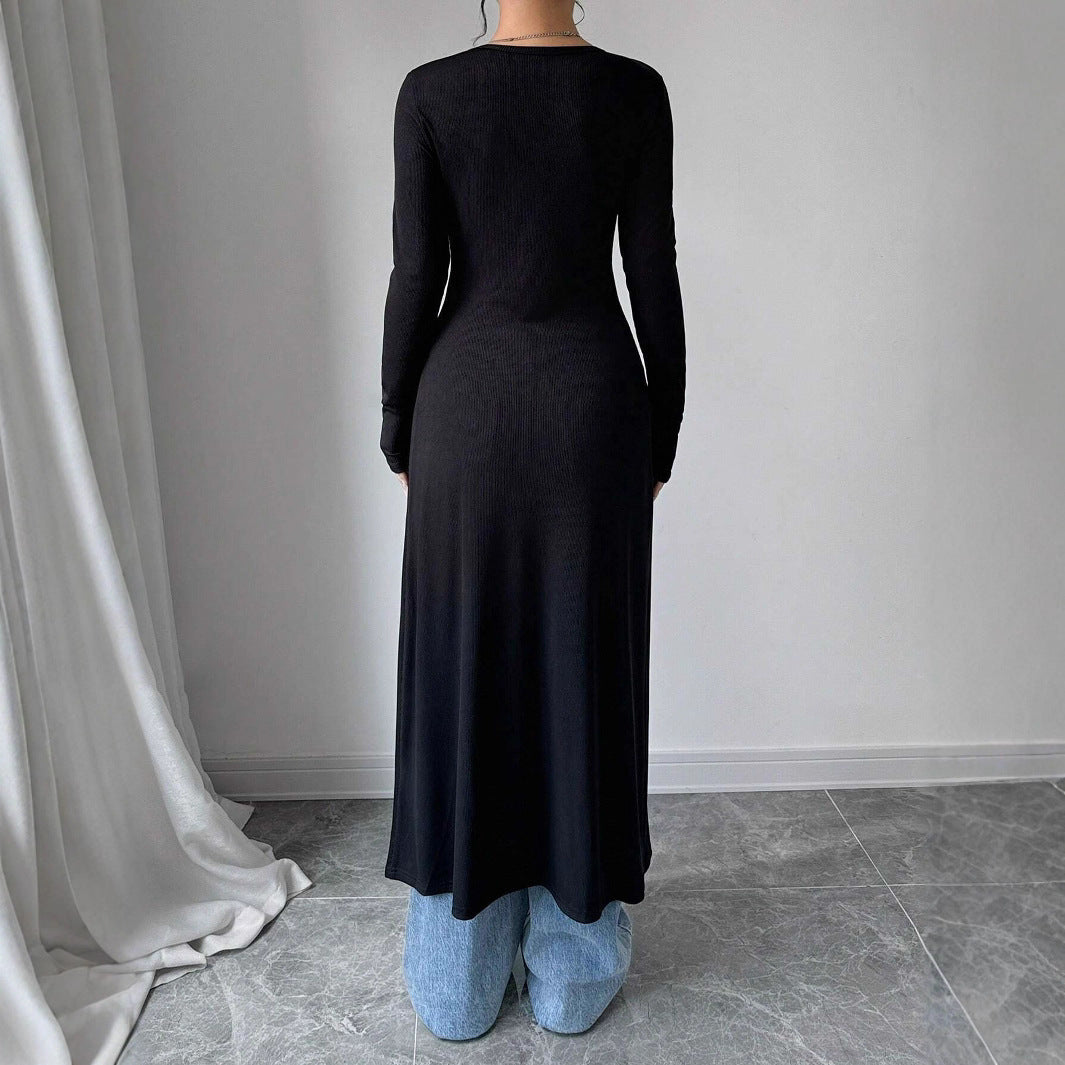 Longline Slim Fit Top (Figurbetontes Langes Top)