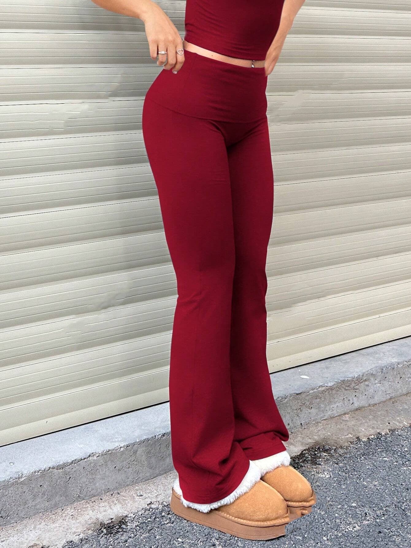 Modern Wide-Leg Casual Trousers (Moderne Lockere Stoffhose)