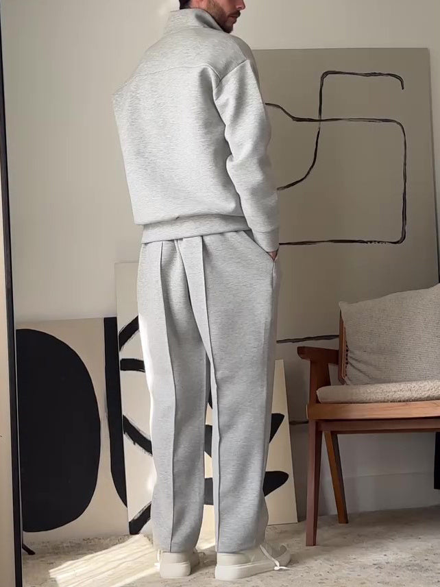 Modern Lounge Set – Zip Jacket & Pants (Modernes Zweiteiler-Set – Zip-Jacke & Hose)