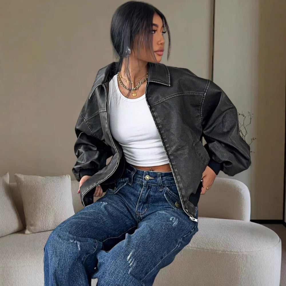 Classic Leather Jacket - Classic Rebellion in Every Stitch (Klassische Lederjacke)