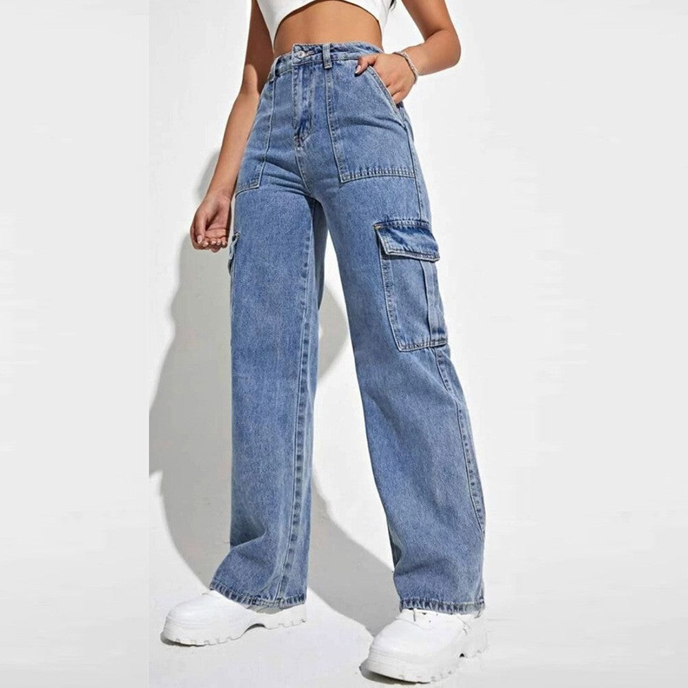 Trendy Wide-Leg Denim Trousers (Modische Jeans)
