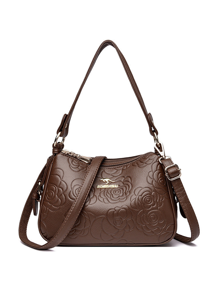 Elegant All-Round Leather Shoulder Bag (Elegante Damentasche aus Leder)