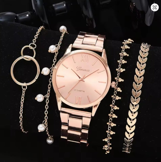 Elegant Watch with Jewelry Bracelet (Elegante Uhr mit Edelschmuck)